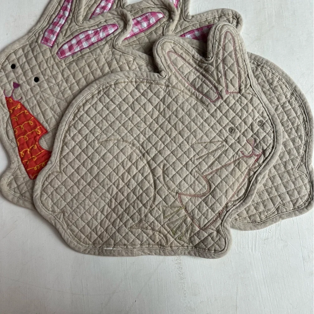 Set of Four Easter Bunny Placemats